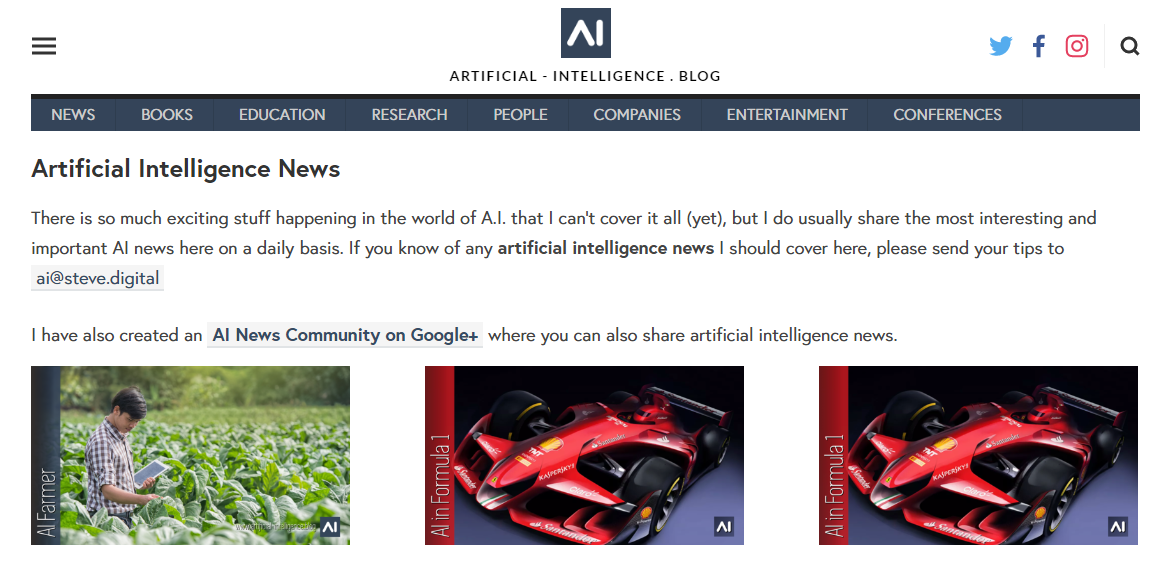Artificial Intelligence News AI News Artificial Intelligence.Blog