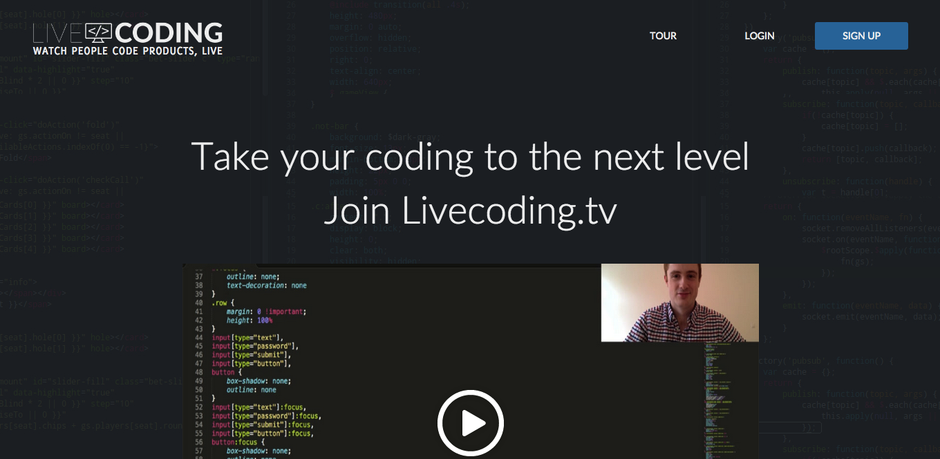 Livecoding.tv Screenshot 1