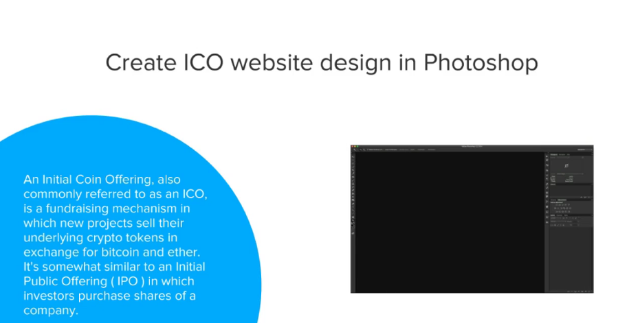 Project Tutorial: Create Initial Coin Offering Website Design Using Photoshop