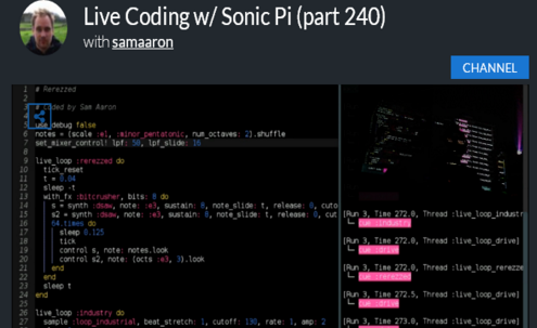 livecoding with sonic pi