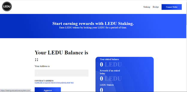 LEDU 3% Staking Campaign – March to June 2022